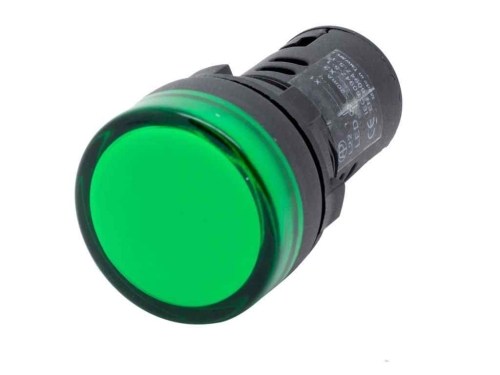 22mm led Sinyal Lambası Yeşil 110V AC-DC
