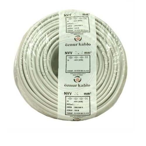 4x1.5 mm NYM Antigron Kablo (NVV) PVC İzoleli Çok damarlı Bir veya Çok Telli  300/500 V  