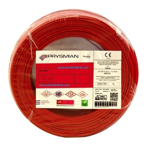 H07Z1-U   NYA Yanmaz Kablo 6 mm2 kırmızı