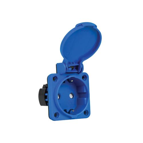 1X16 A Pano Prizi Çocuk Korumalı Üst Yan Girişli Mavi