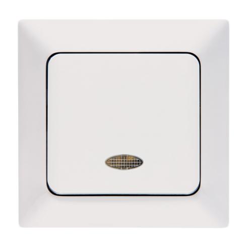 Işıklı Light Anahtar Aras (Beyaz) (Çerçeve Hariç)