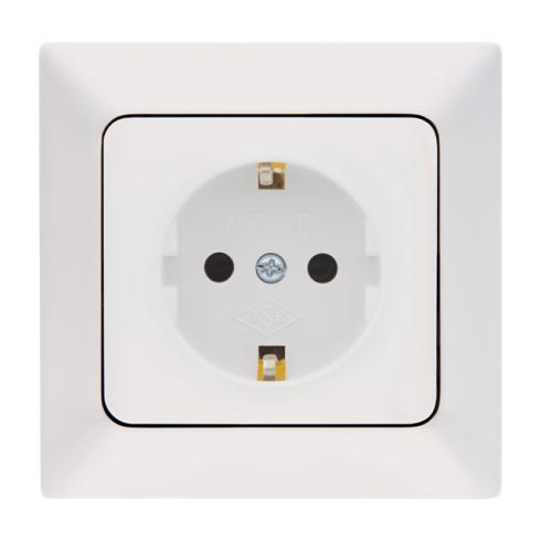 Çocuk Korumalı Topraklı Priz Aras (Krem) (Çerçeve Hariç)