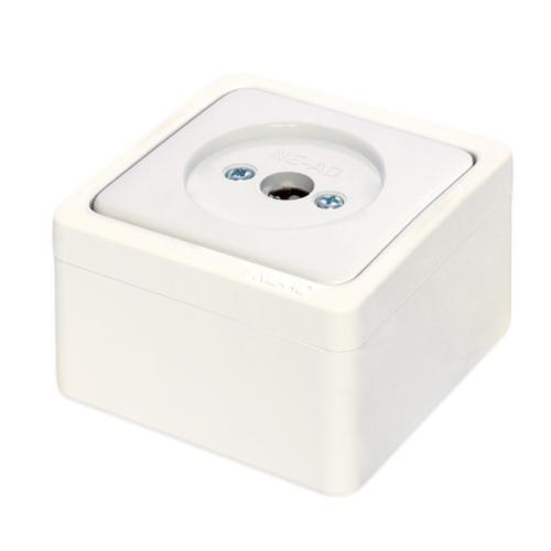 Sıva Üstü TV Anten Prizi (Geçişli-Sonlu) Murat (Beyaz)