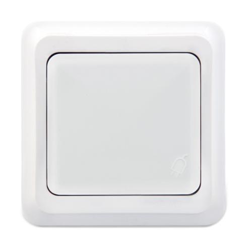 Kapaklı Topraklı Priz Fırat (Beyaz) (Çerçeve Dahil)