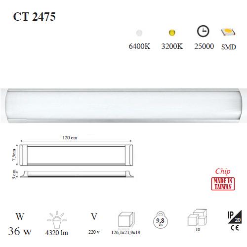 40W Ledli Bant Armatür (Beyaz Işık)