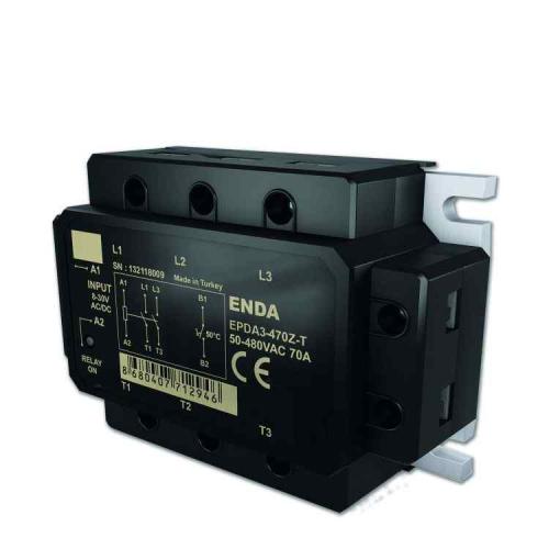 Trifaze Solid State Röle 3x25A (Termostatlı) EPDA3 Serisi Panel Montajlı 