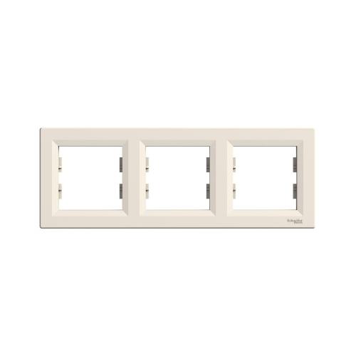 Üçlü Çerçeve Yatay Asfora Krem 