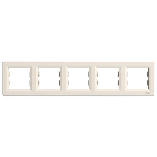 Beşli Çerçeve Yatay Asfora Krem 