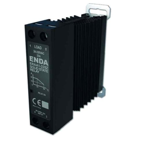 Monofaze 2xSolid State Röle 2x40A 24-280V AC (Fanlı) ERAA2 Serisi Ray Montajlı Soğutuculu 