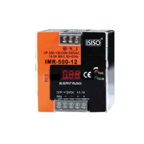 12 VDC 500 W Mini Göstergeli Raya Montajlı Güç Kaynağı