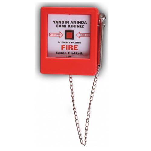 Kare İkaz İhbar Butonu Çekiçli