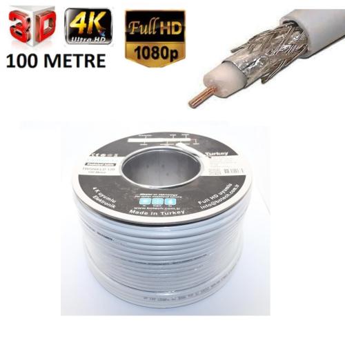 RG6-U4 Uydu Kablosu 75 Ohm AL-AL