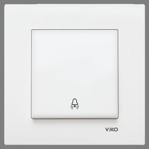 Zil Anahtarı  (Karre-Beyaz)(Çerçevesiz)