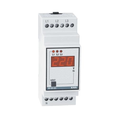 DV-03-D Seçilebilir 3 Fazlı AC Voltmetre ve Frekansmetre