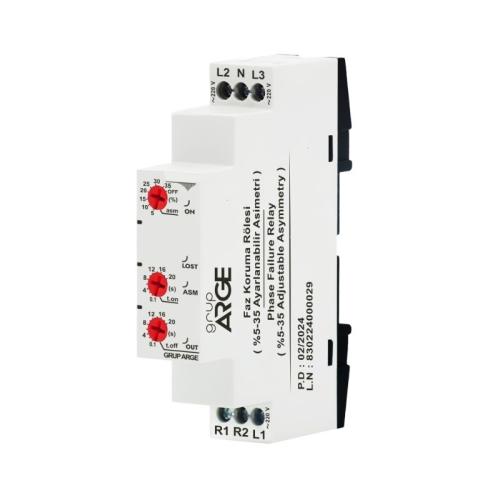 FAZ04 GA8304 Faz Sıralı Faz Koruma Rölesi (%5-35 Ayarlanabilir Asimetri)