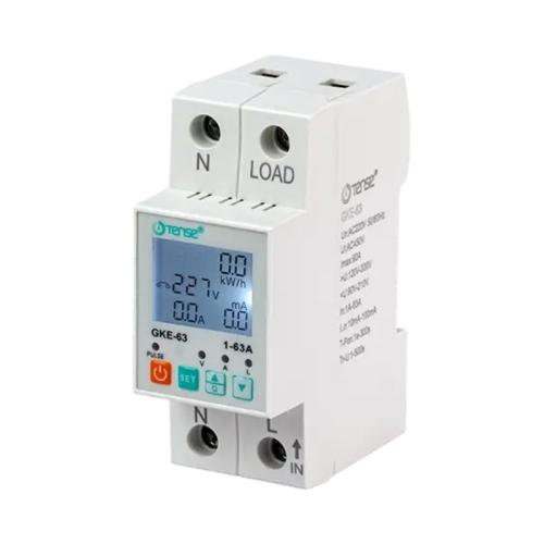 GKE-63 Monofaze Gerilim-Akım ve Kaçak Akım Koruma Rölesi (63A)