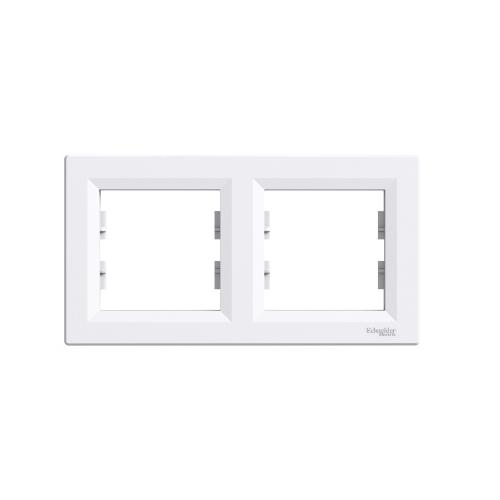 İkili Çerçeve Yatay Asfora Beyaz