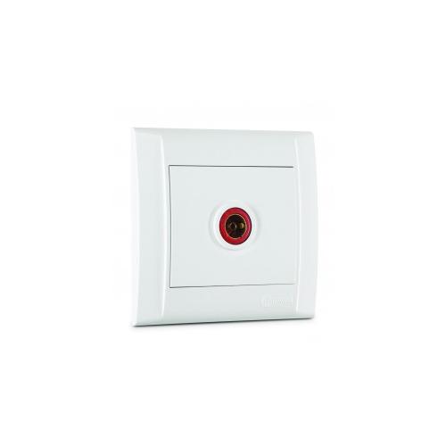 Tv Anten Prizi Sonlu 4 dB Defne Çerçevesiz Beyaz