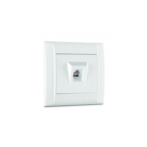 Nümeris Telefon Prizi  Defne Çerçevesiz Beyaz