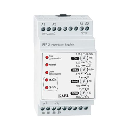 PFR-2 2 Kademeli Tek Faz Kontrollü Reaktif Güç Kontrol Rölesi