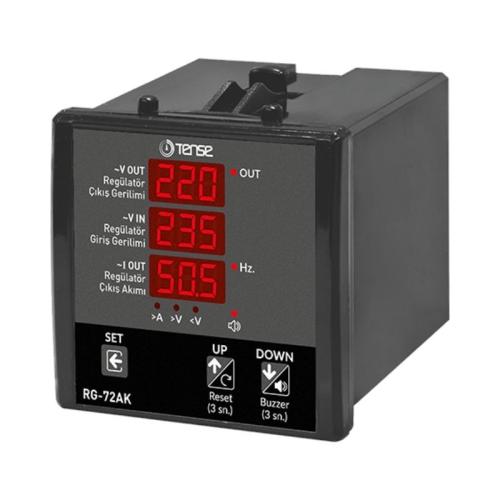 RG-72AK Servo Regülatör Kontrol Cihazı | Akım ve Gerilim Korumalı 72x72