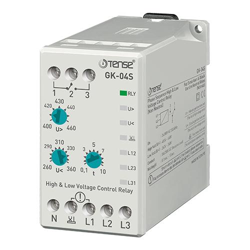 Tense Trifaze Aşırı -Düşük Gerilim Kontrol Rölesi GK-04S