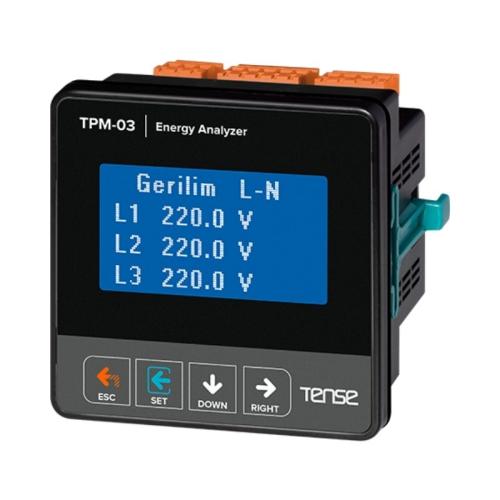 TPM-03 Haberleşmeli Enerji Analizörü 128x64 Grafik LCD Ekran