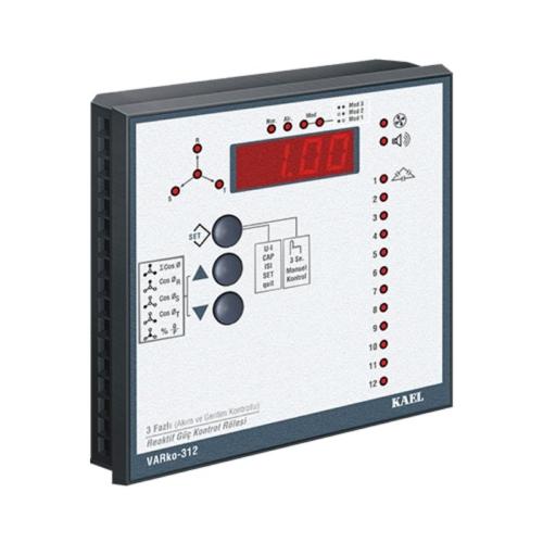 VARko-312 12 Kademeli Üç Faz Kontrollü Reaktif Güç Kontrol Rölesi