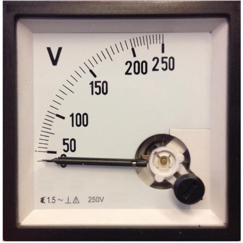 72x72 Analog Voltmetre 250V A.C.