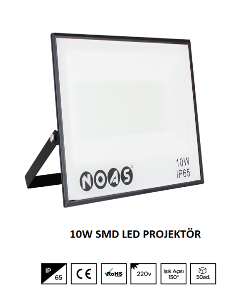 10W SMD Led Projektör Beyaz Işık