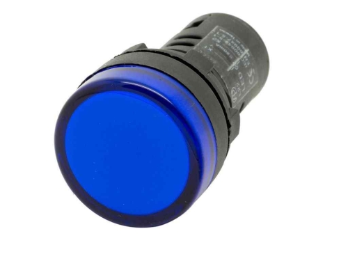 22mm led Sinyal Lambası Mavi 220V AC-DC