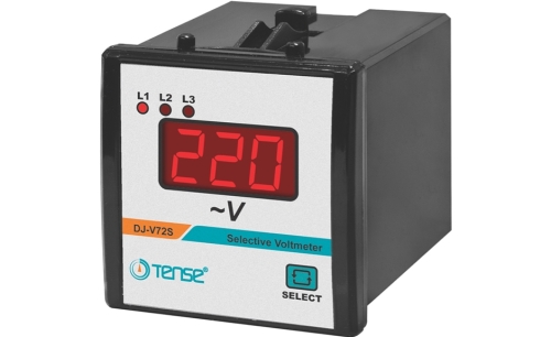 Dijital Seçmeli Voltmetre 1V - 500V AC (50/60 Hz) 72 x 72 mm 
