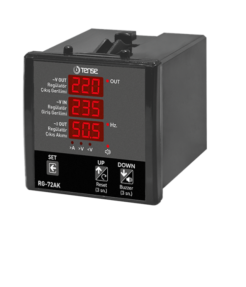 Dijital Voltmetre (Regülatörler için servo ve akım kontrolü) 1V - 300V AC (50/60 Hz) 72 x 72 mm 