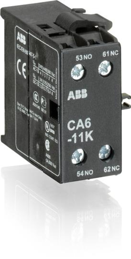 K6 KC Kenarına montaj 1NA+1NK Yardımcı kontak blokları